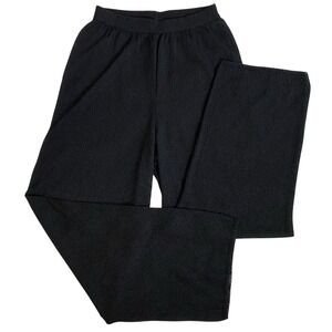 Beau Geste Julian Hsiung Women's Sheer Knit Beach Pant Large High Waist Wide Leg